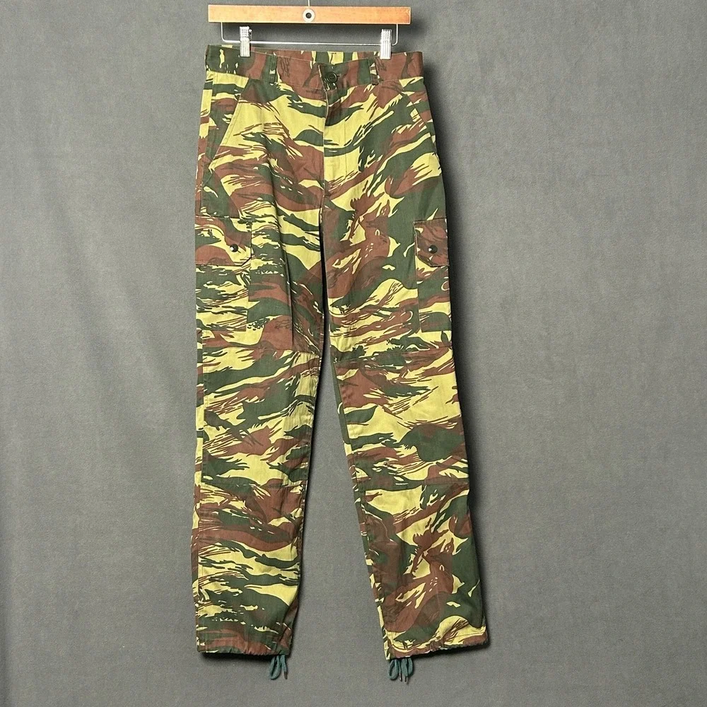 Vtg 70s French F1 Lizard Camo Military Uniform Set Jacket & Pants Deadstock M